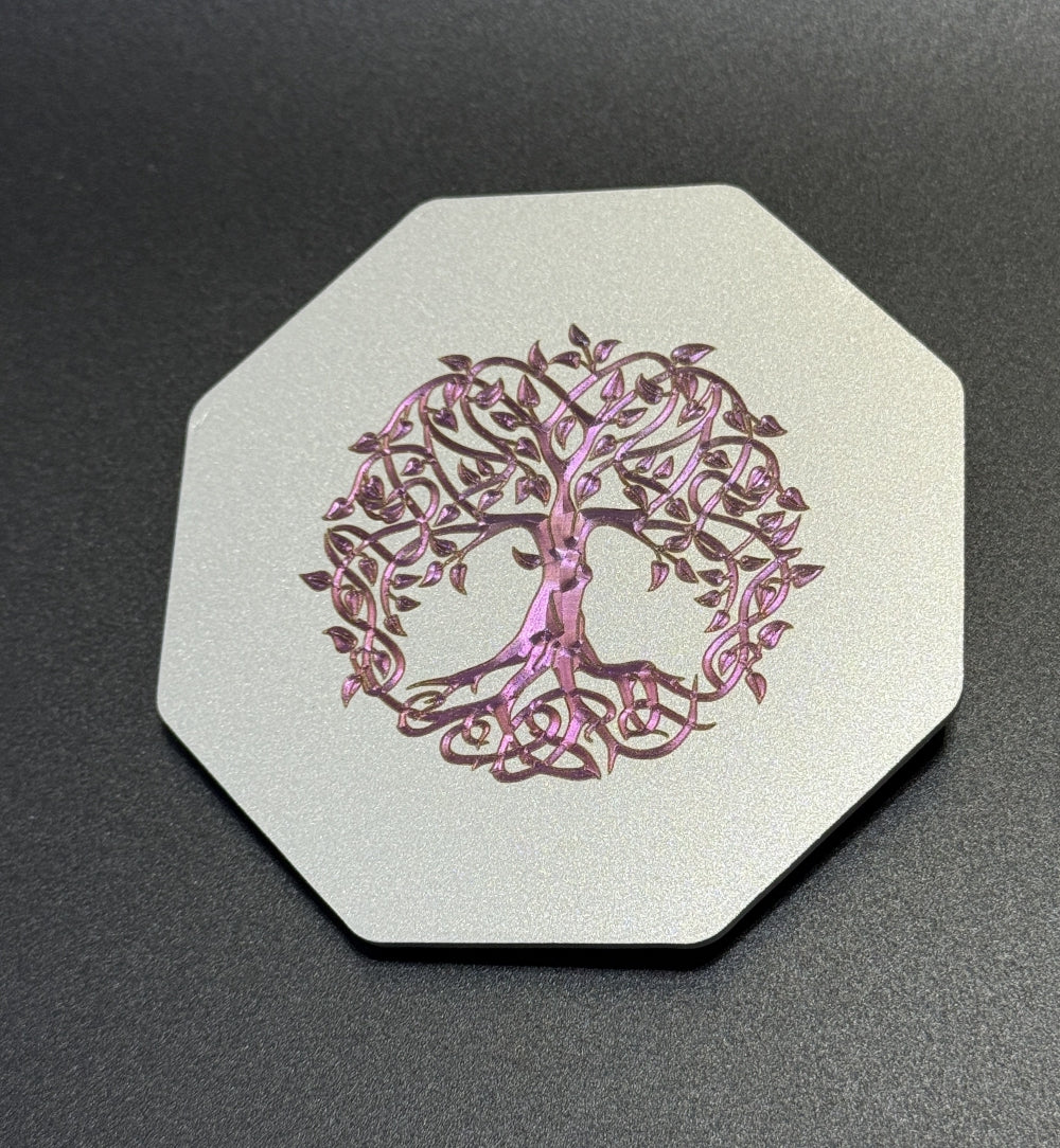 Arbre de Vie ciselé Fushia Lux-Kimiya Ornement Inox