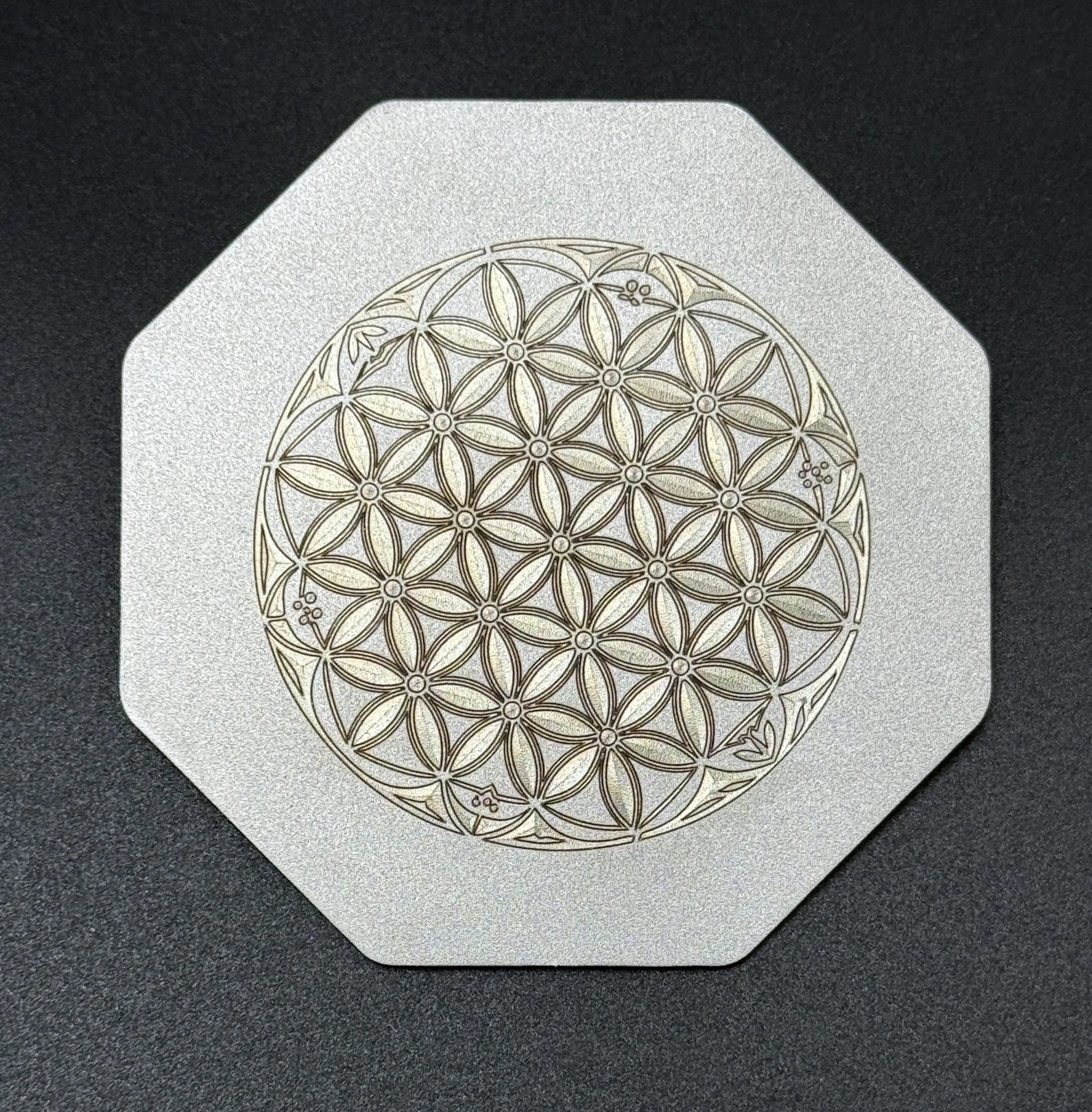 Fleur de Vie Ciselée Lux-Kimiya Ornement Inox