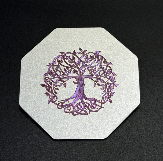 Arbre de Vie ciselé Fushia Lux-Kimiya Ornement Inox