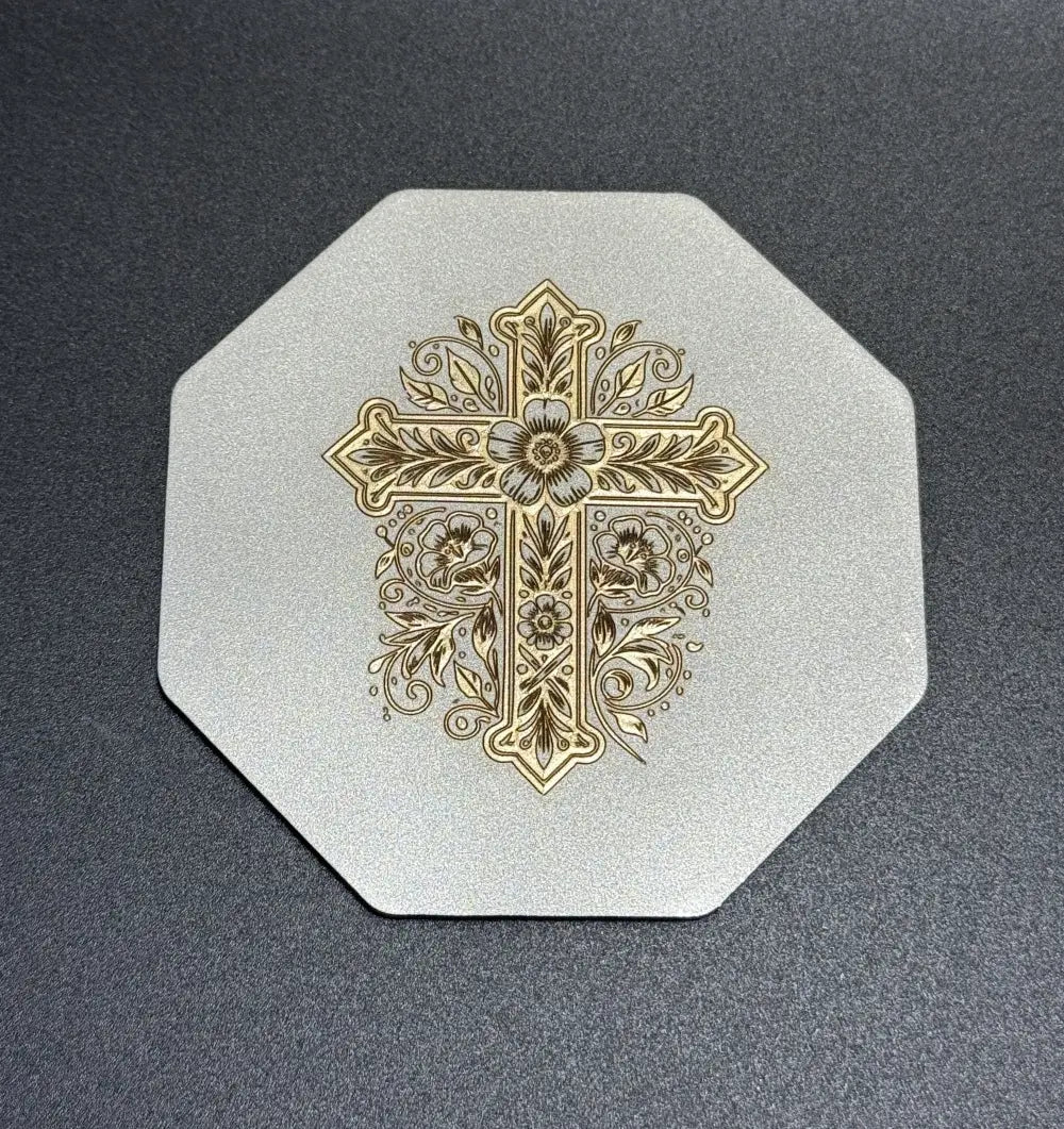 Croix aux fleurs en Or Lux-Kimiya Ornement Inox