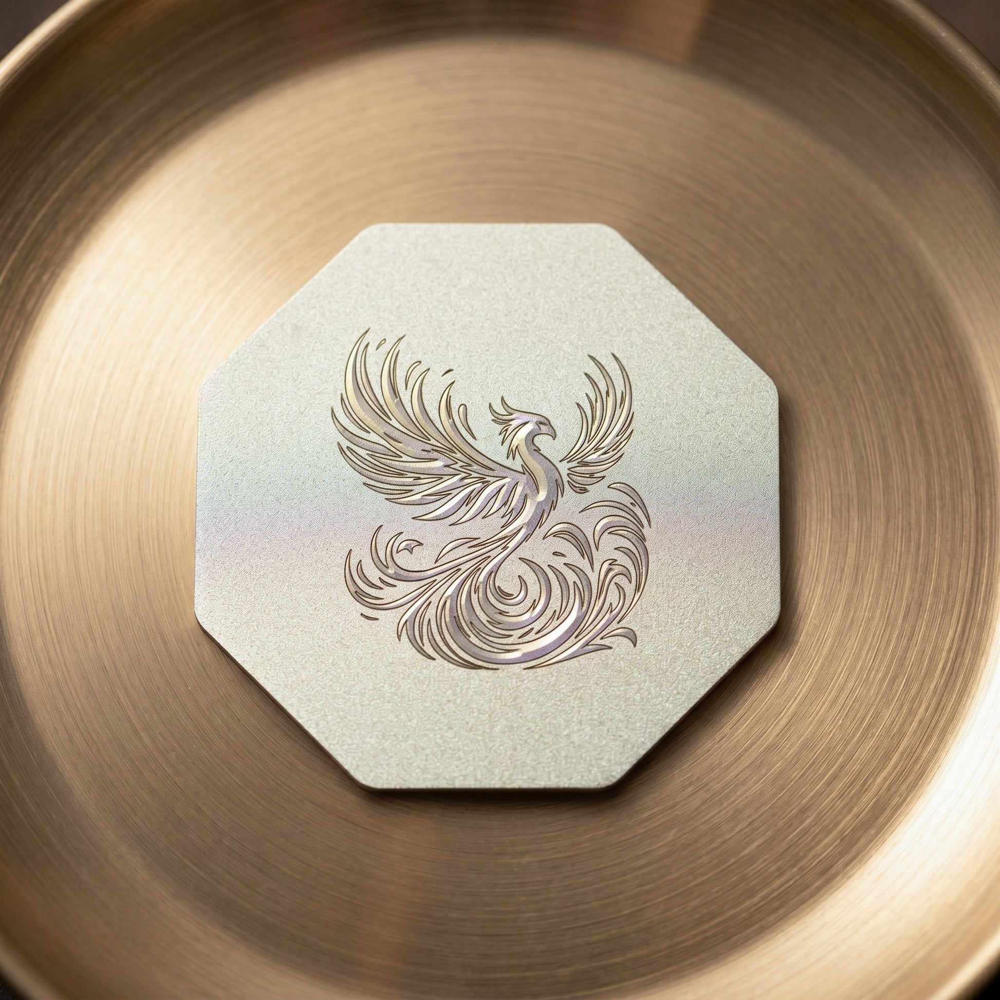 Phénix ciselé Or Lux-Kimiya Ornement Inox