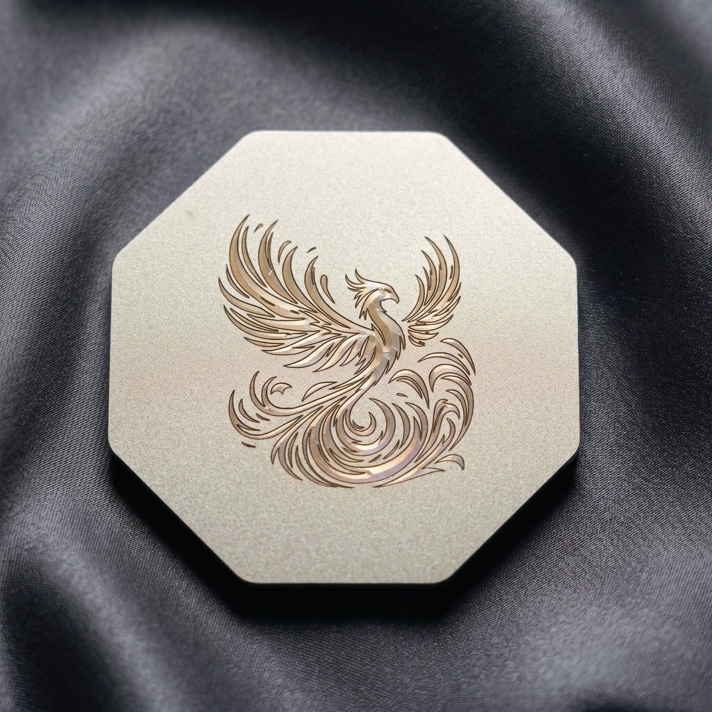 Phénix ciselé Or Lux-Kimiya Ornement Inox